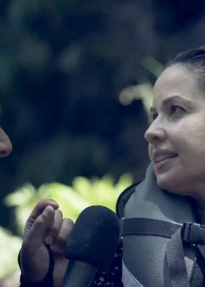 ريا ابي راشد في برنامج رامز في الشلال 