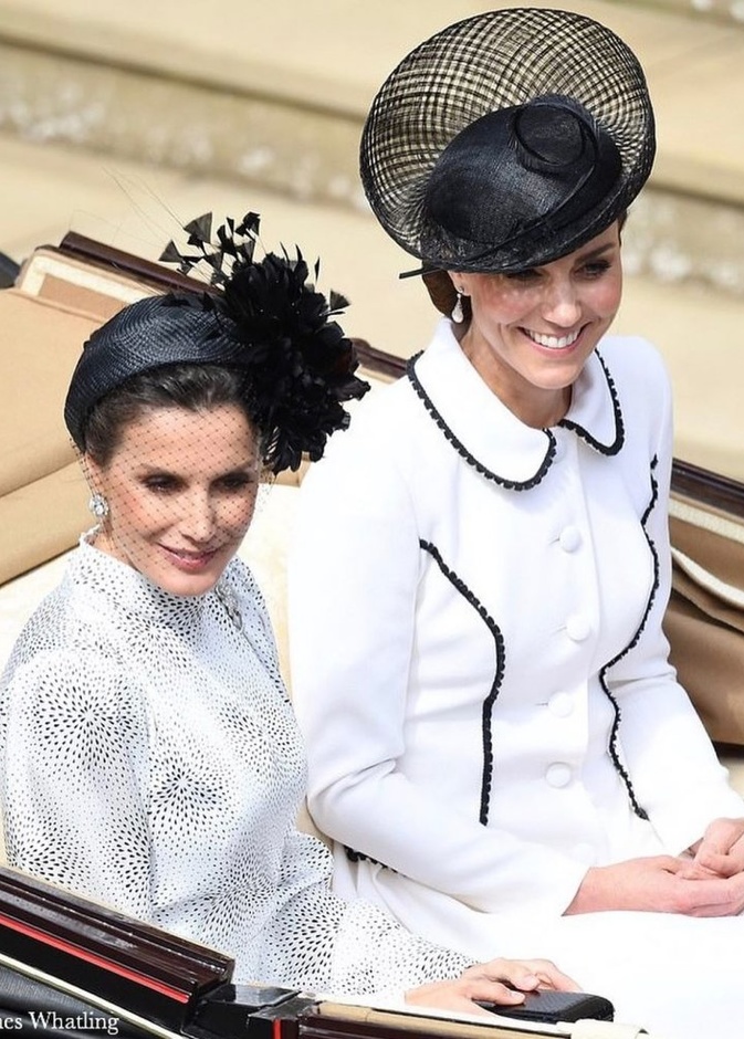 ظهرت الملكة ليتيزيا وكيت ميدلتون بأناقة ملفتة في الحفل الملكي The Order of the Garter service