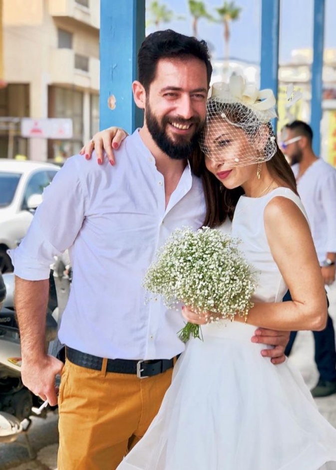 جورج صليبي خلال حفل الزفاف