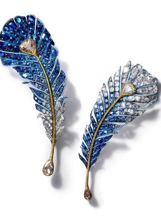 بروش الماس واحجار كريمة من سيندي تشاو 