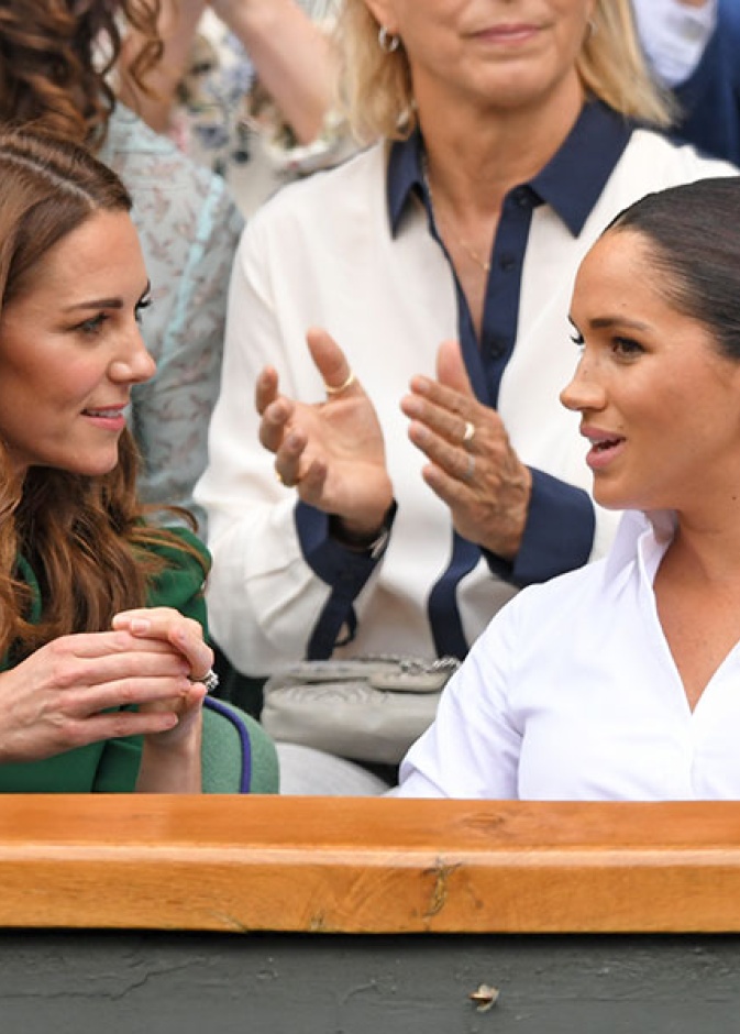 كيت ميدلتون بإطلالة خضراء أنيقة في يومها مع ميغان ماركل في ويمبلدون