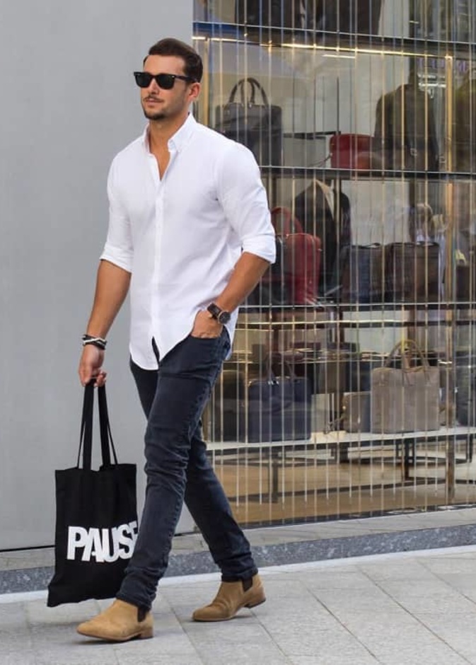 اطلالات صيفية بالقميص الابيض