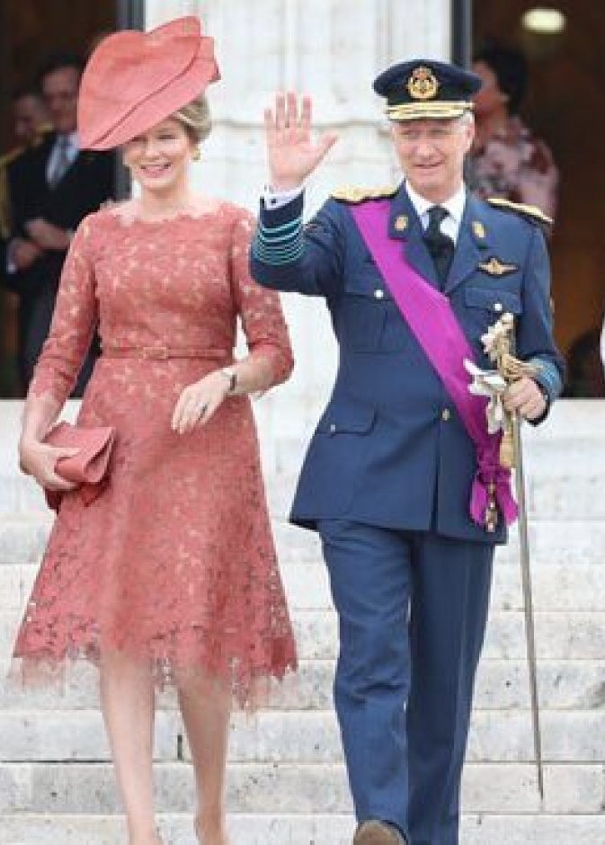 العائلة البلجيكية المالكة في احتفالات اليوم الوطني لبلجيكا