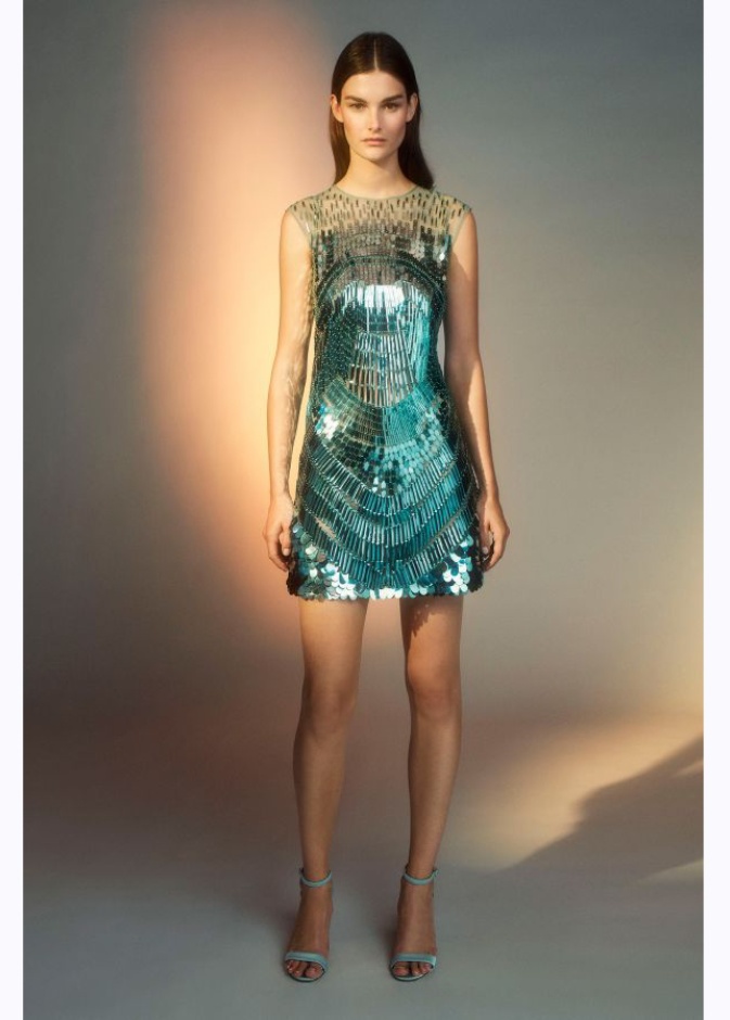 فستان سهرة قصير من Alberta Ferretti