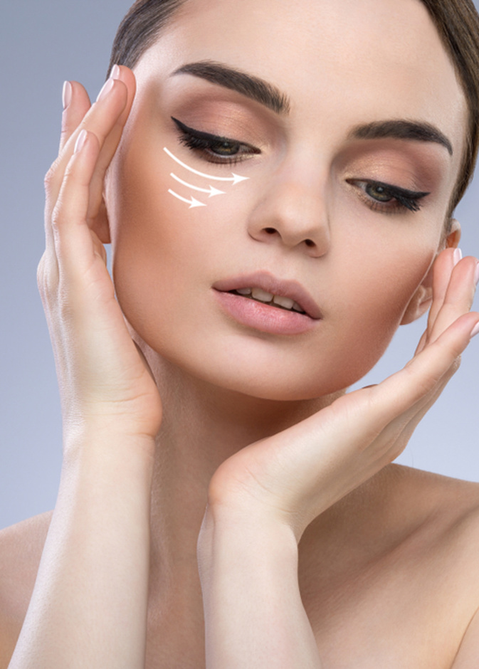 الجئي للعلاجات الطبية والجراحية كتقنية الليزر، للتخلص من ظهور ورم وانتفاخ تحت العين إلى الأبد