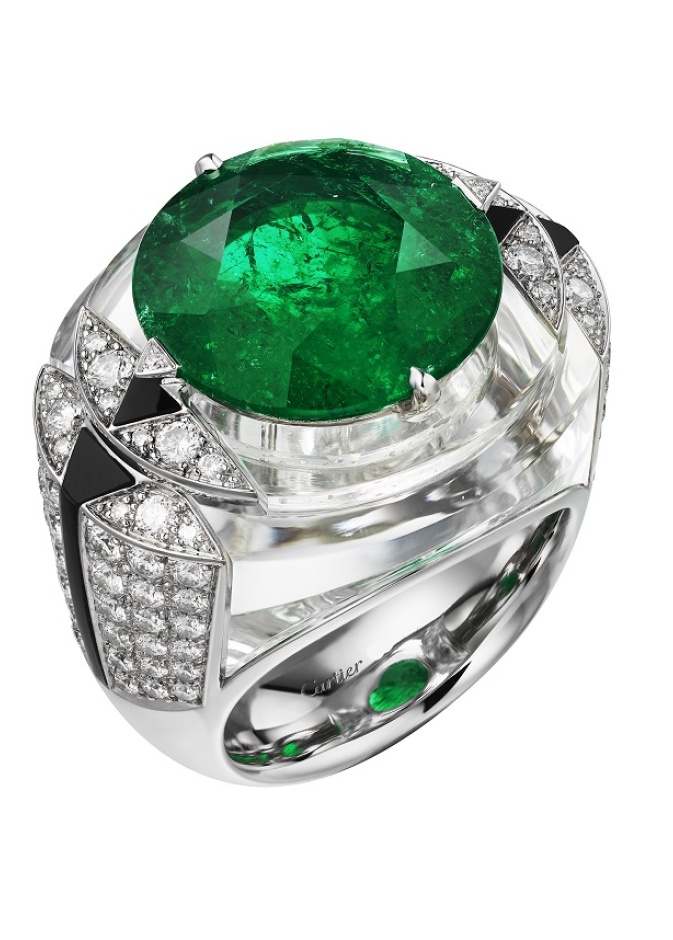 خاتم زمرد والماس من كارتييه Cartier 