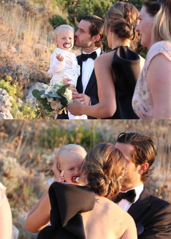 الأمير كارل فيليب وزوجته الأميرة صوفيا في حفل زفاف كارولينا بيهل