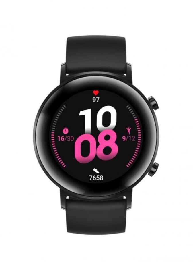 في الأعلى سلسلة الساعات الذكية بقطر ٤٢ ميليمتر، في الأسفل سلسلة الساعات الذكية بقطر ٤٦ ميليمتر