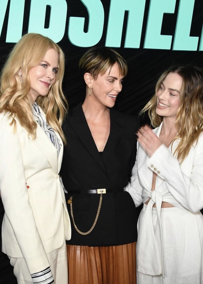 نيكول كيدمان وشارليز ثيرون ومارجوت روبي في عرض فيلمهن الجديد Bombshell