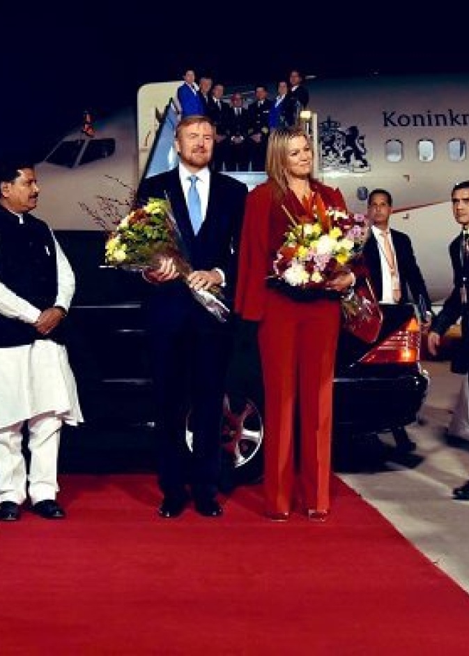 ملك وملكة هولندا يصلان إلى نيودلهي