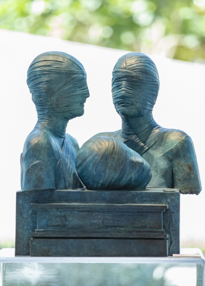 جانب من الأعمال الفنية في المعرض 