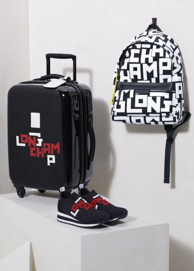 LONGCHAMP LGP طباعة عصرية للغاية لحروف الاسم