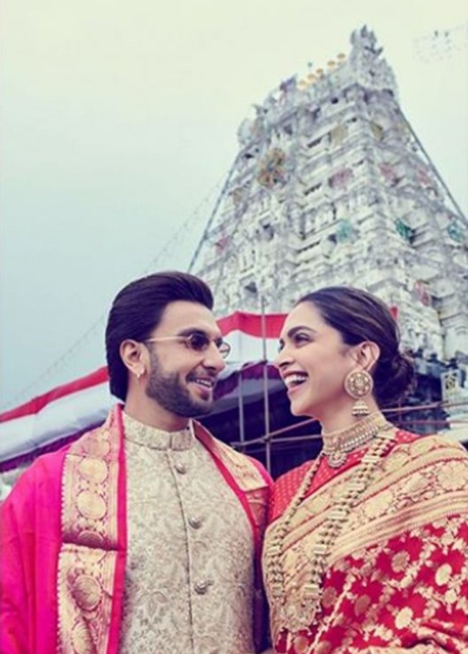 رانفير سينغ وديبيكا بادوكون يسافران إلى تيروباتي للاحتفال بعيد زواجهما