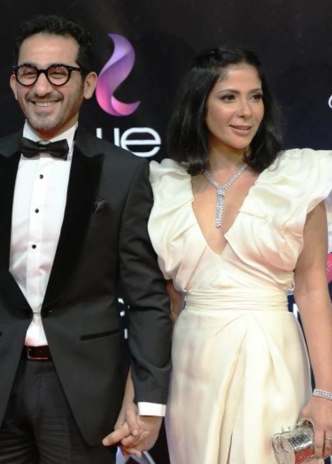 أحمد حلمي برفقة زوجته منى زكي في مهرجان القاهرة السينمائي
