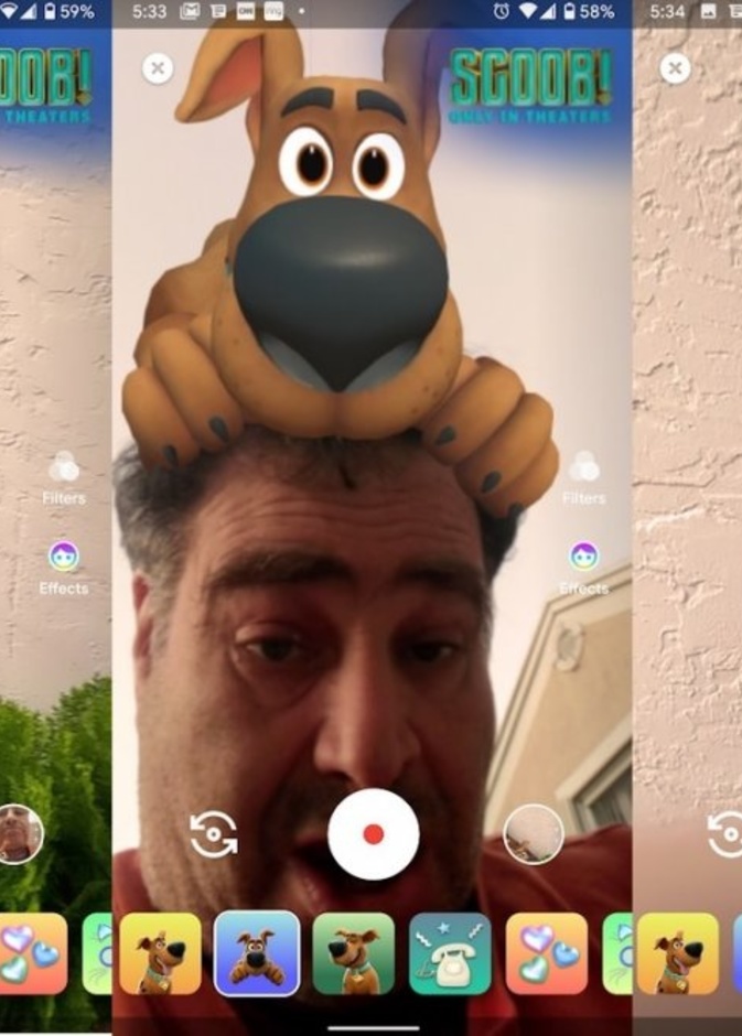 التأثيرات الجديدة على تطبيق ديو من جوجل صممت خصيصًا من أجل فيلم سكوبي دو Scooby Doo القادم