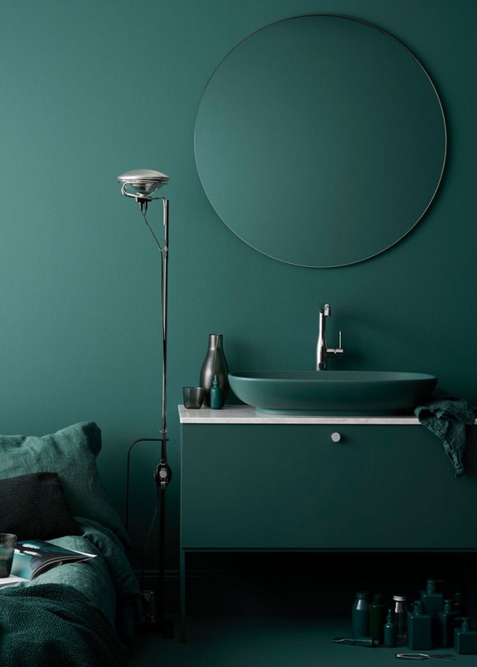 أرضية الحمام باللون الأسود الجذاب وبتصميم عصري لديكور 2020