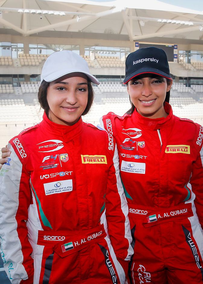 حمدة وآمنة القبيسي: للمرة الأولى في بطولة فورمولا 4 الإمارات