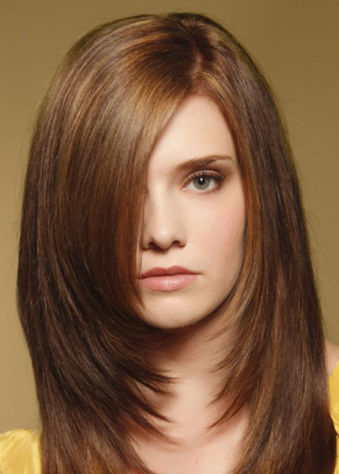 قصة الغرة لشكل الوجه المثلث