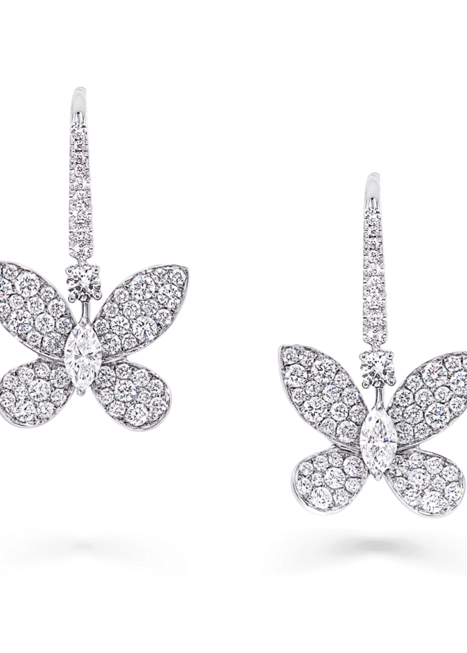 اطقم ذهب للعروس على شكل فراشة من دار Graff 