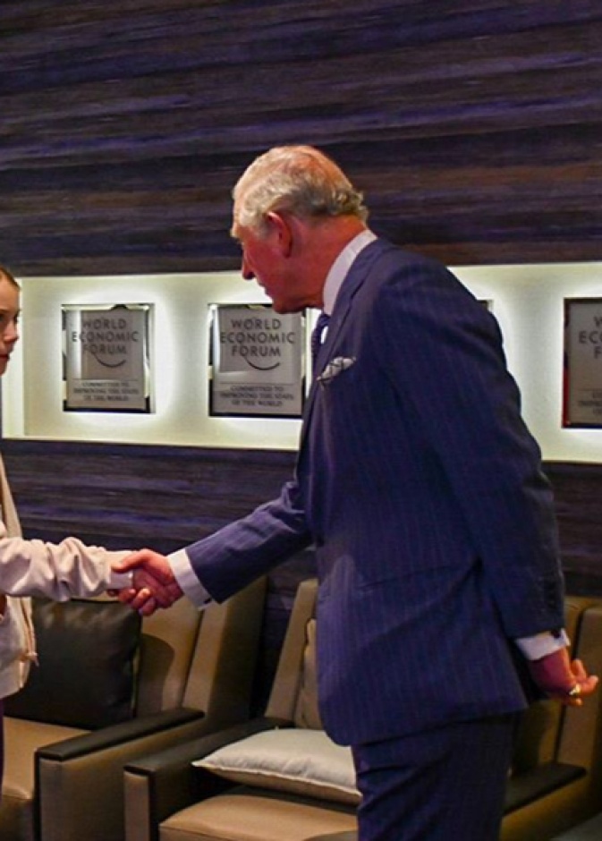 الأمير تشارلز يقابل الناشطة البيئية الصغيرة غريتا تونبرج في لقاء تاريخي