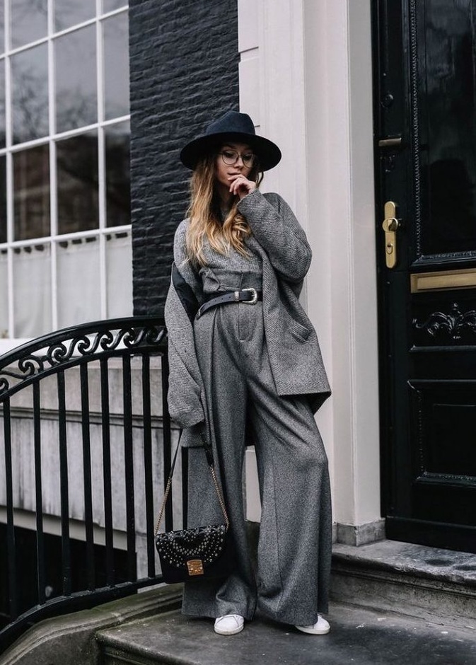 Balenciaga تنورة رمادي
