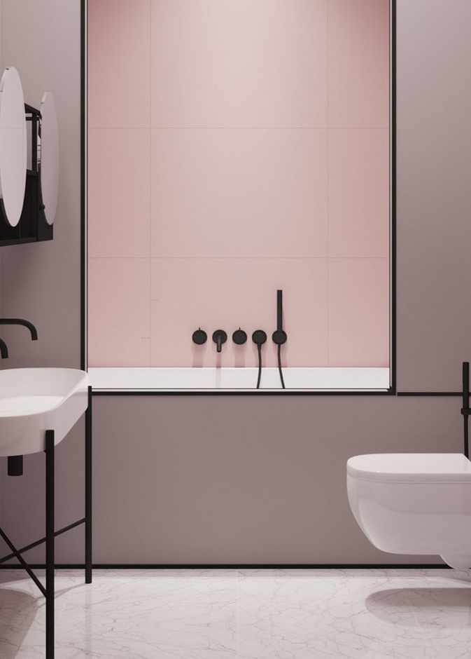 تصاميم أثاث حمامات بخطوط عصرية وبسيطة