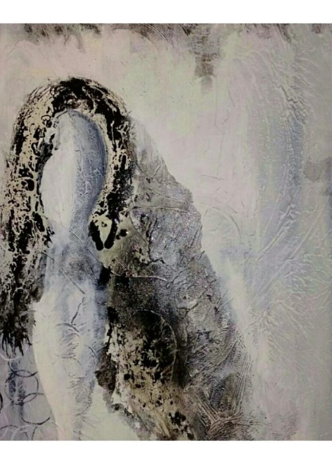  احدى اعمال الفنانة التشكيلية مشاعل البوشي