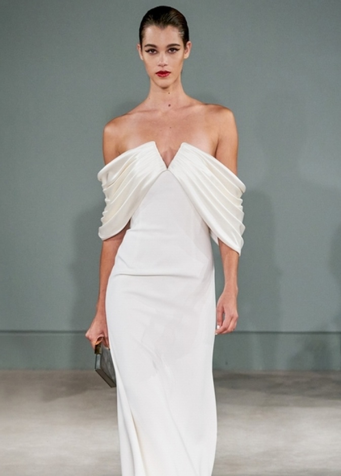 Alexis Mabille فستان أبيض اوف شولدرز