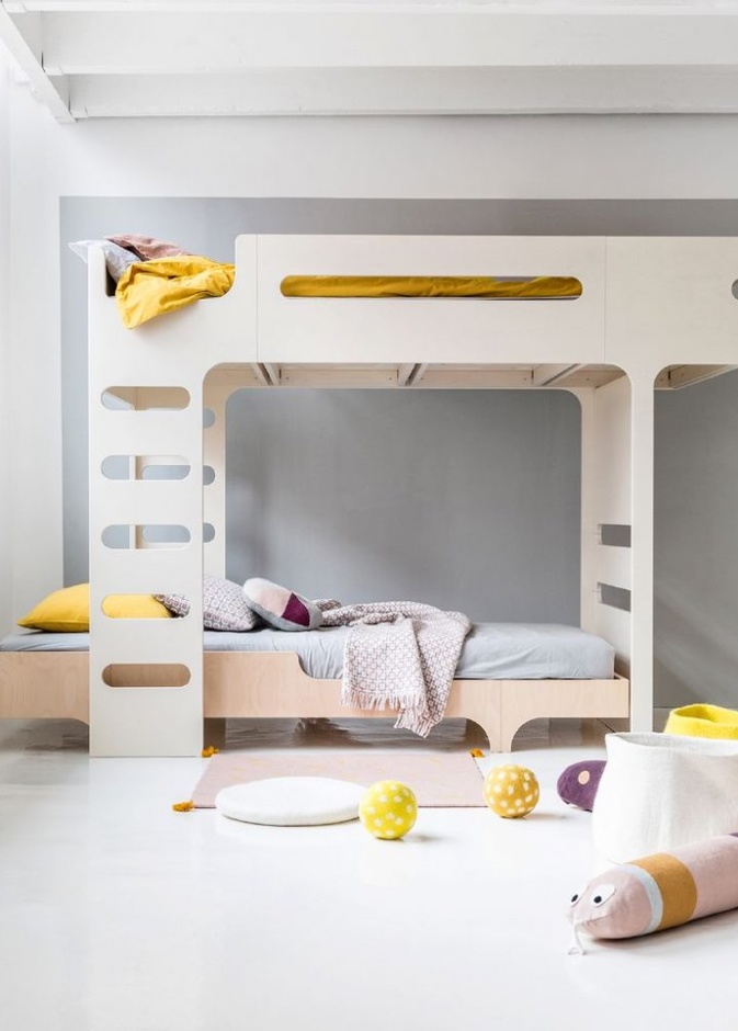 تصميم الخزائن مع السرائر الطابقية لغرف الأطفال