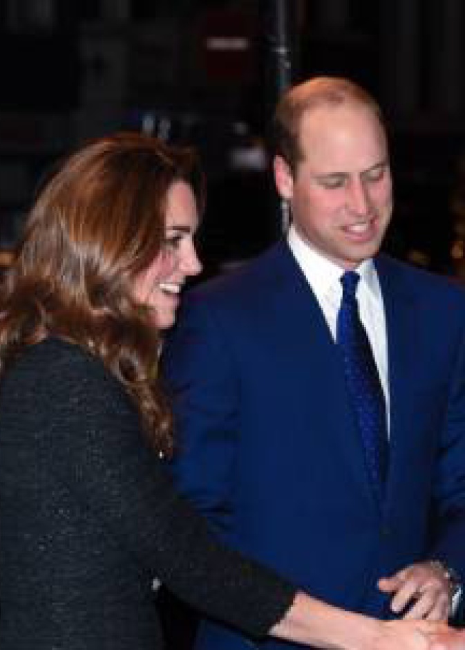الأمير وليام وكيت ميدلتون في عرض مسرحي في لندن