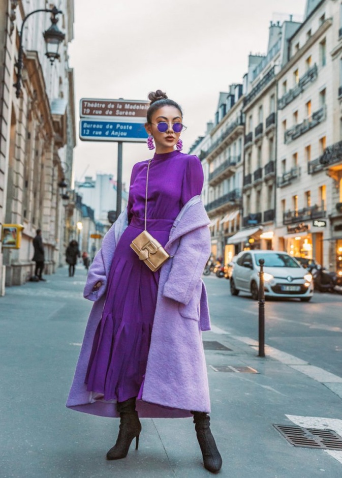 Alessandra Rich كارديغان بنفسجي