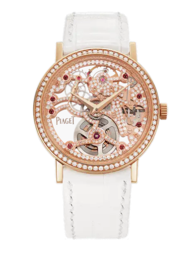 ساعة باللون الأبيض