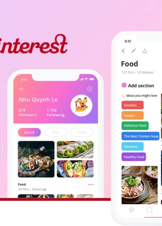 تطبيق Pinterest هو شبكة اجتماعية لمشاركة و تبادل المحتوى المميز على الإنترنت