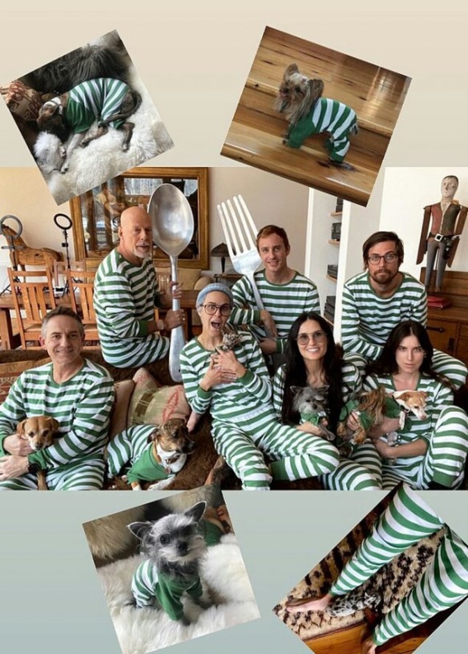 عائلة بروس ويليس و ديمي مور 