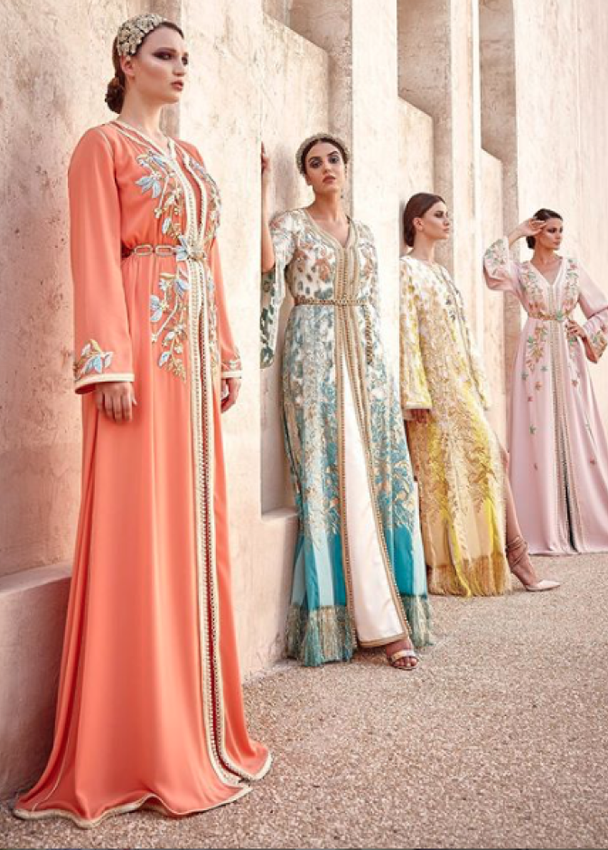  قفاطين ملونة وجذابة باطلالات أنيقة من تصميم سلمى بن عمر