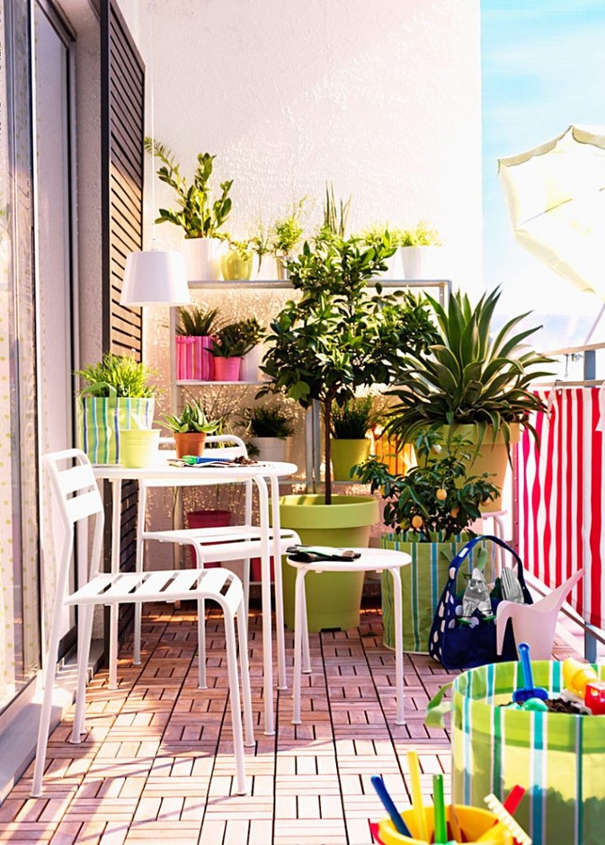  تجميع أحواض النباتات لديكورات زوايا الشرفات