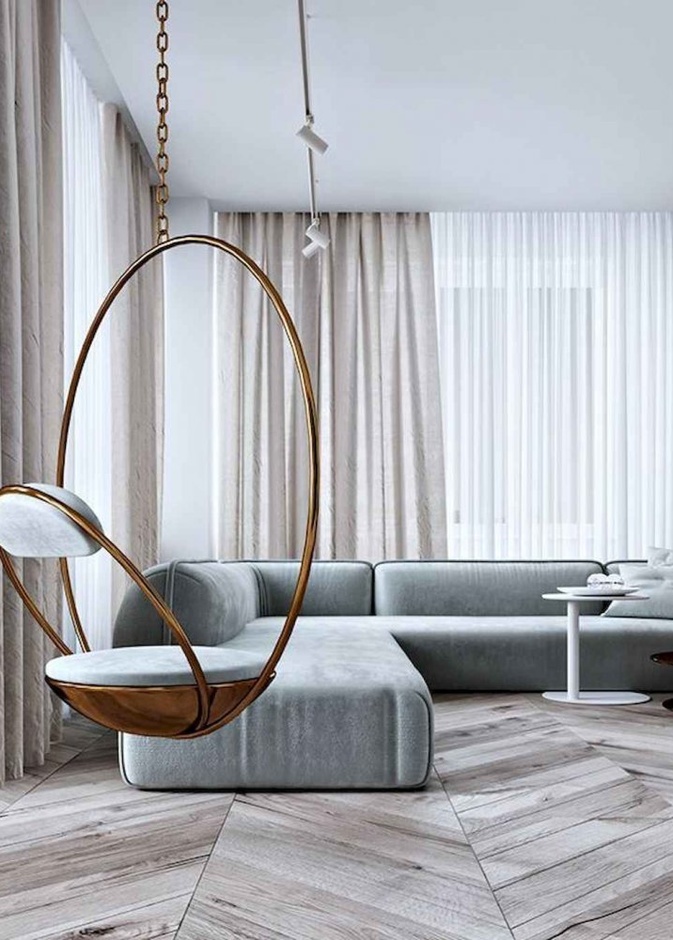 أثاث عصري يميز ديكور غرفة المعيشة