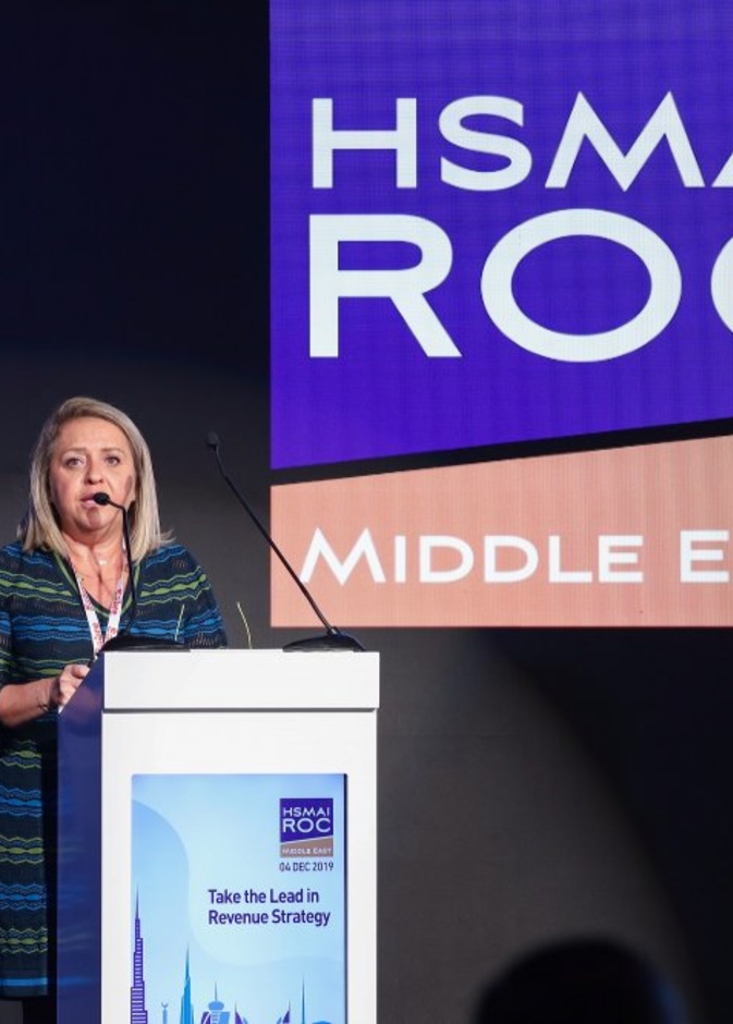 منى فرج مديرة الجمعية العالمية لخدمات المبيعات والتسويق في قطاع الضيافة في الشرق الأوسط