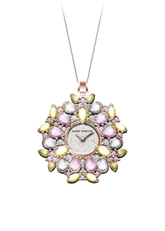 قلادة ساعة من هاري ونستون Harry Winston