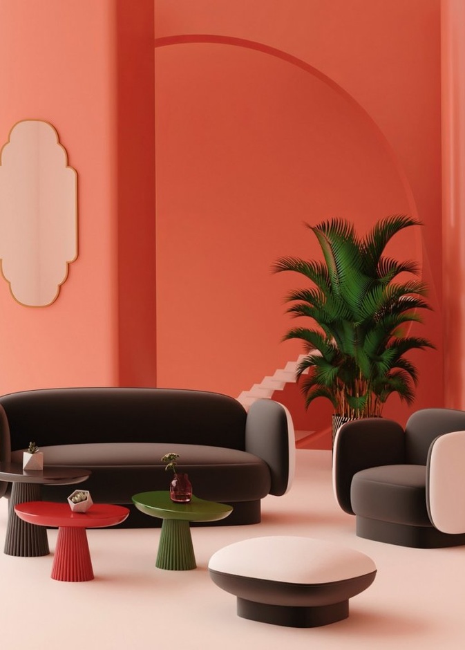 الأسود مع الألوان القوية في ديكور عصري وجريء