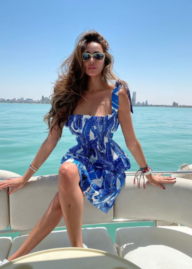  الفستان الصيفي المعرق بأسلوب فاطمة المؤمن