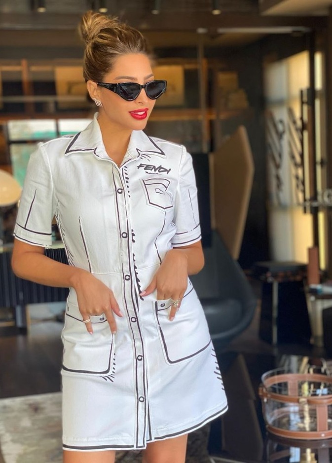 اجمل اطلالات فوز الفهد باللون الابيض وافكار تنسيق موديلات من نفس اللون