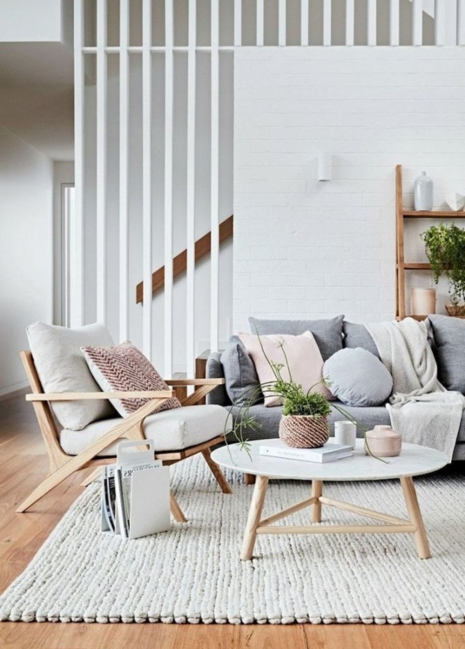 تصاميم الأثاث العصري بطابع اسكندنافي يغني ديكور غرفة المعيشة