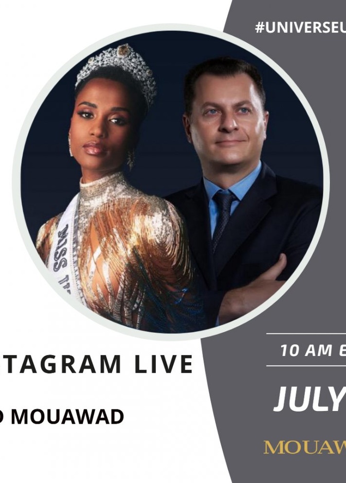  لقاء لايف بين فريد معوّض و ملكة جمال العالم زوزيبيني تونزي 