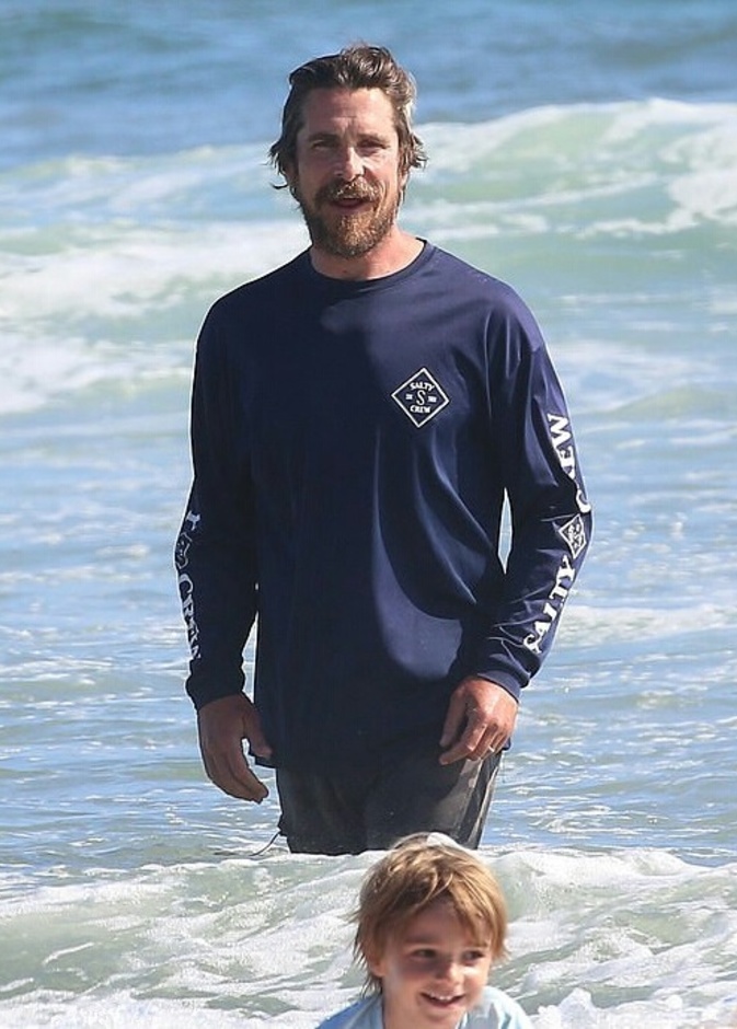 كريستيان بيل و ابنه