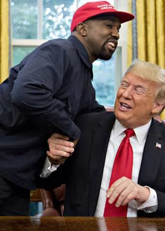 ترامب و كاني ويست و ايفانكا 