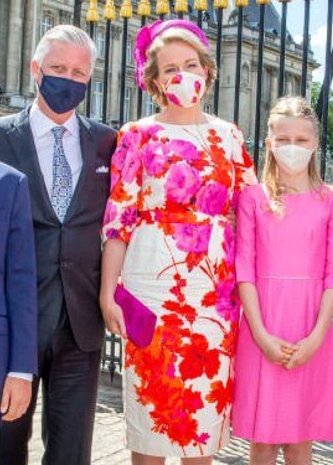 الملك فيليب والملكة ماتيلد يتقدمان الاحتفال باليوم الوطني