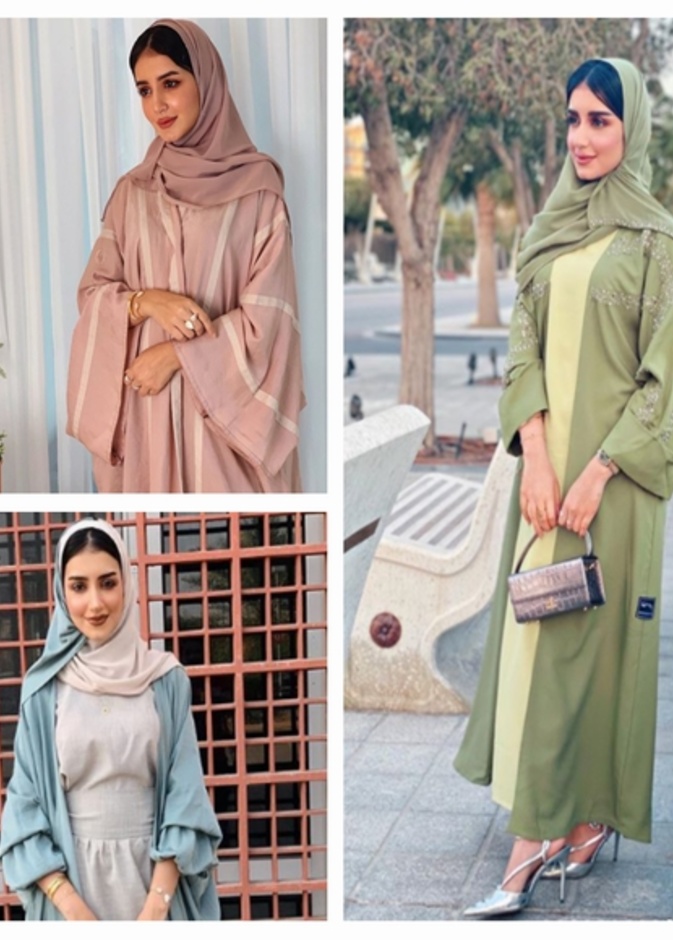 اطلالاتك بالعبايات الملونة بستايل وأسلوب خولة المراغي