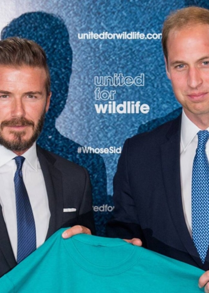 ‎ديفيد بيكهام والأمير وليام 