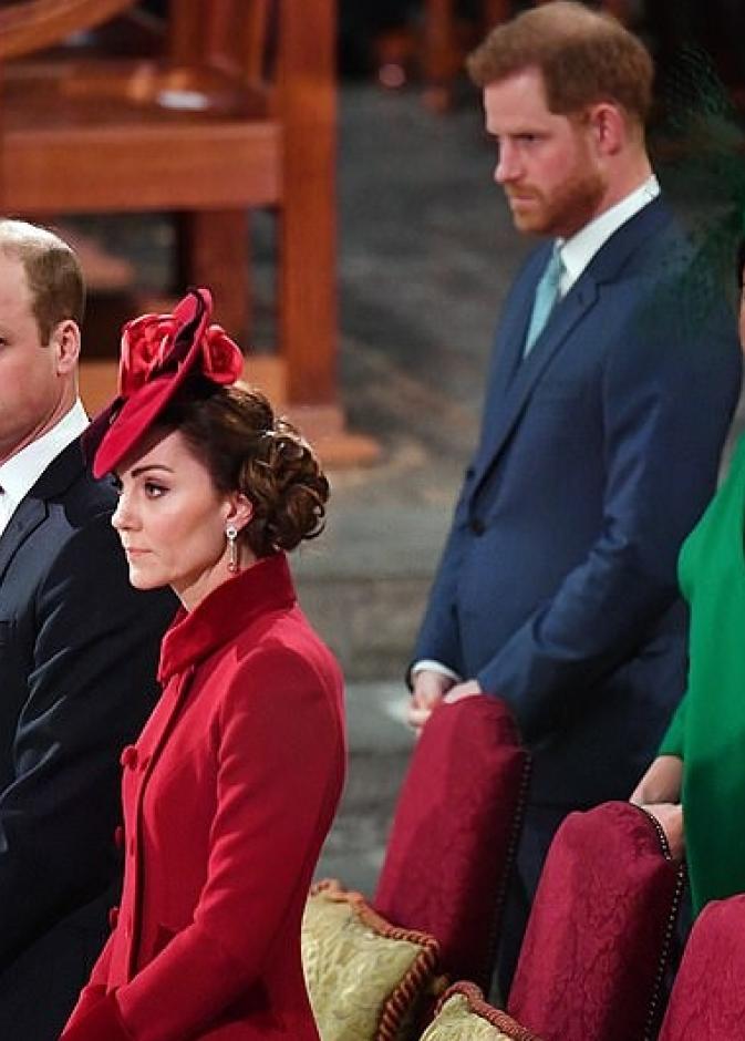 الأمير وليام والأمير هاري مع كيت وميغان